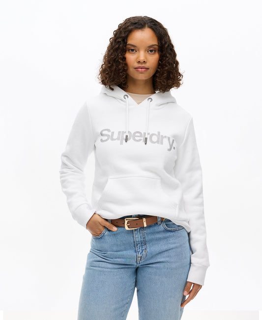 Core Logo Hoodie | White