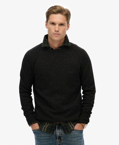 Wool Blend Jumper | Midnight Charcoal Marle