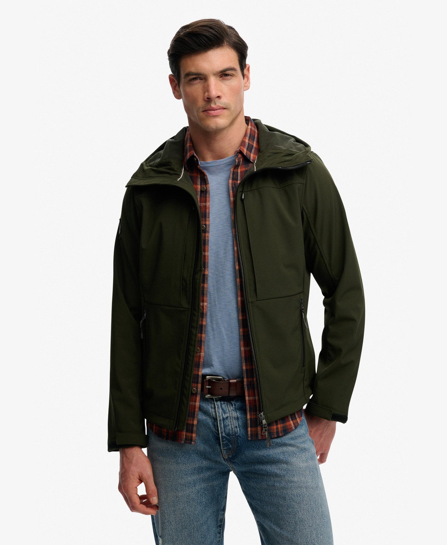 Hooded Softshell Trekker Jacket | Surplus Goods Olive Green