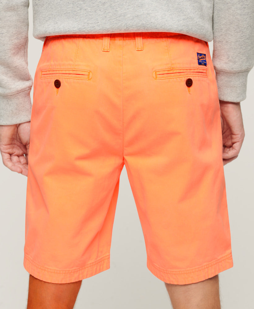Officer Slim Fit Chino Shorts | Peach