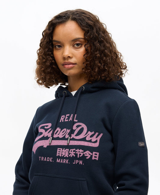 Vintage Logo Relaxed Hoodie | Eclipse Navy