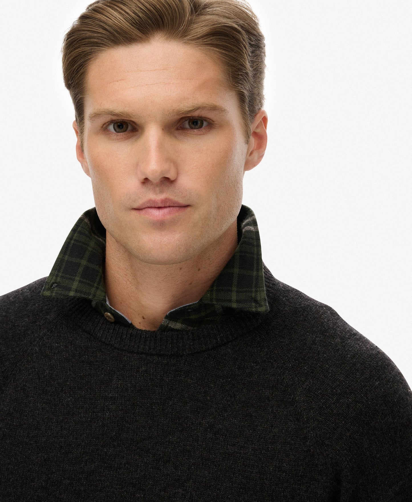 Wool Blend Jumper | Midnight Charcoal Marle