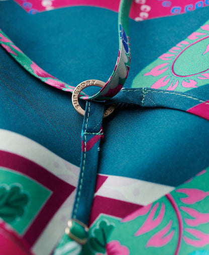 Printed Midi Slip Cami Slim Fit Dress | Magenta Stork Cloud