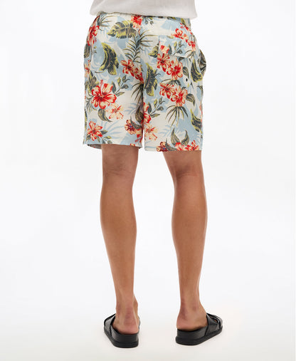 Hawaiian Print 17'' Swim Short | Aloha Shadow
