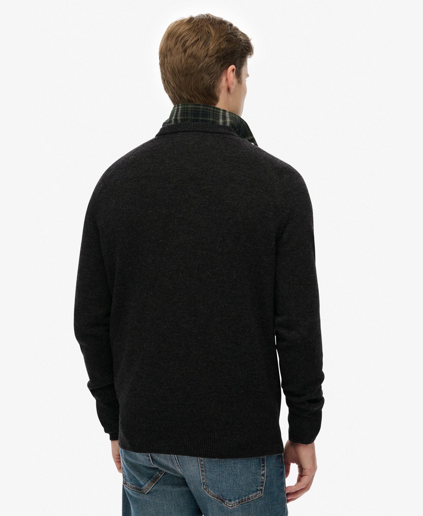 Wool Blend Jumper | Midnight Charcoal Marle