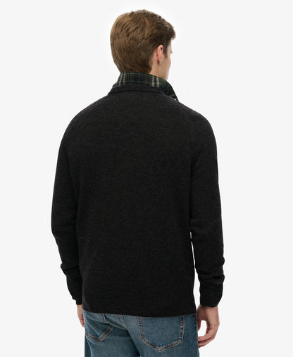 Wool Blend Jumper | Midnight Charcoal Marle