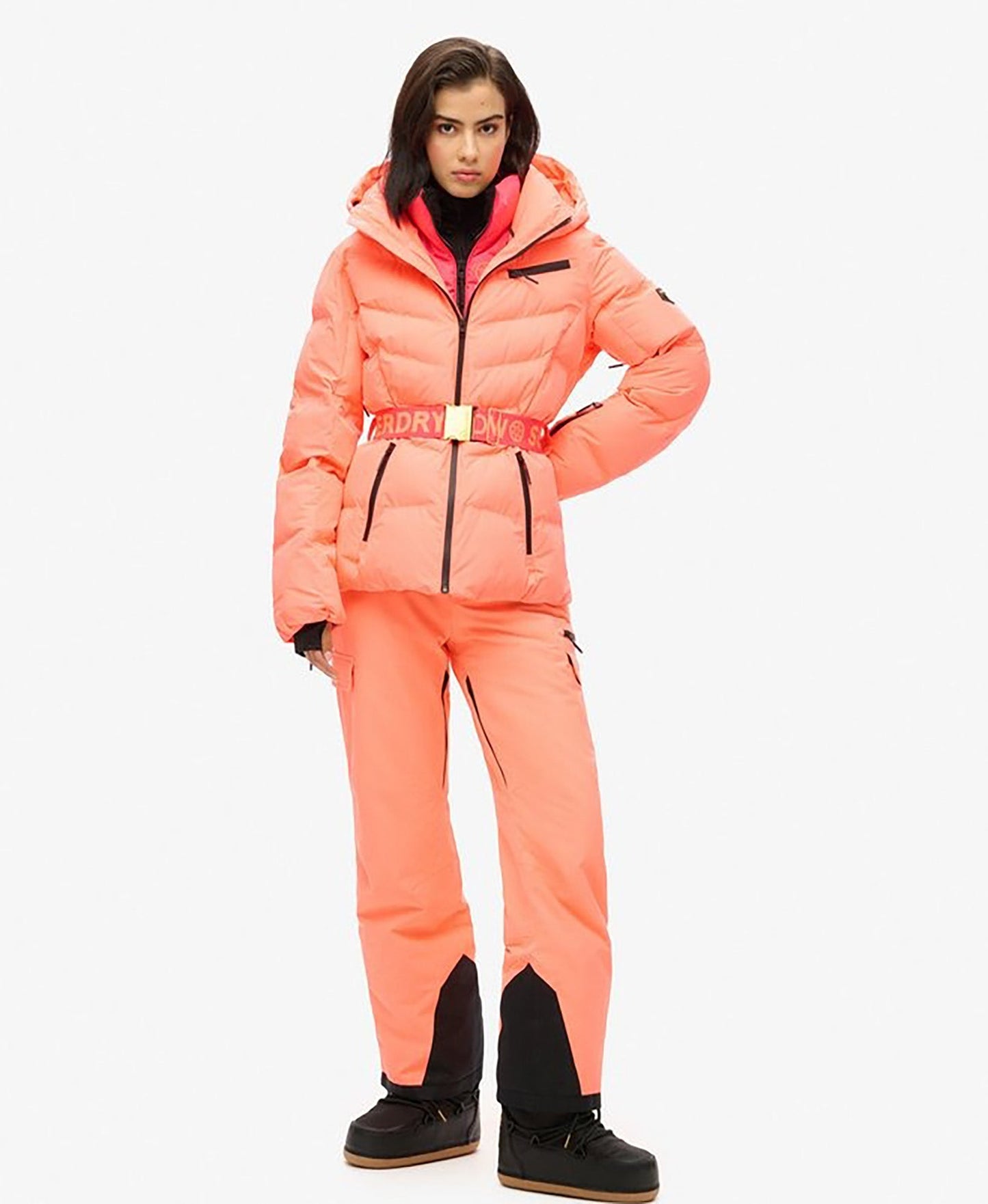 Ski Luxe Puffer Slim Fit Jacket | Pastelline Coral