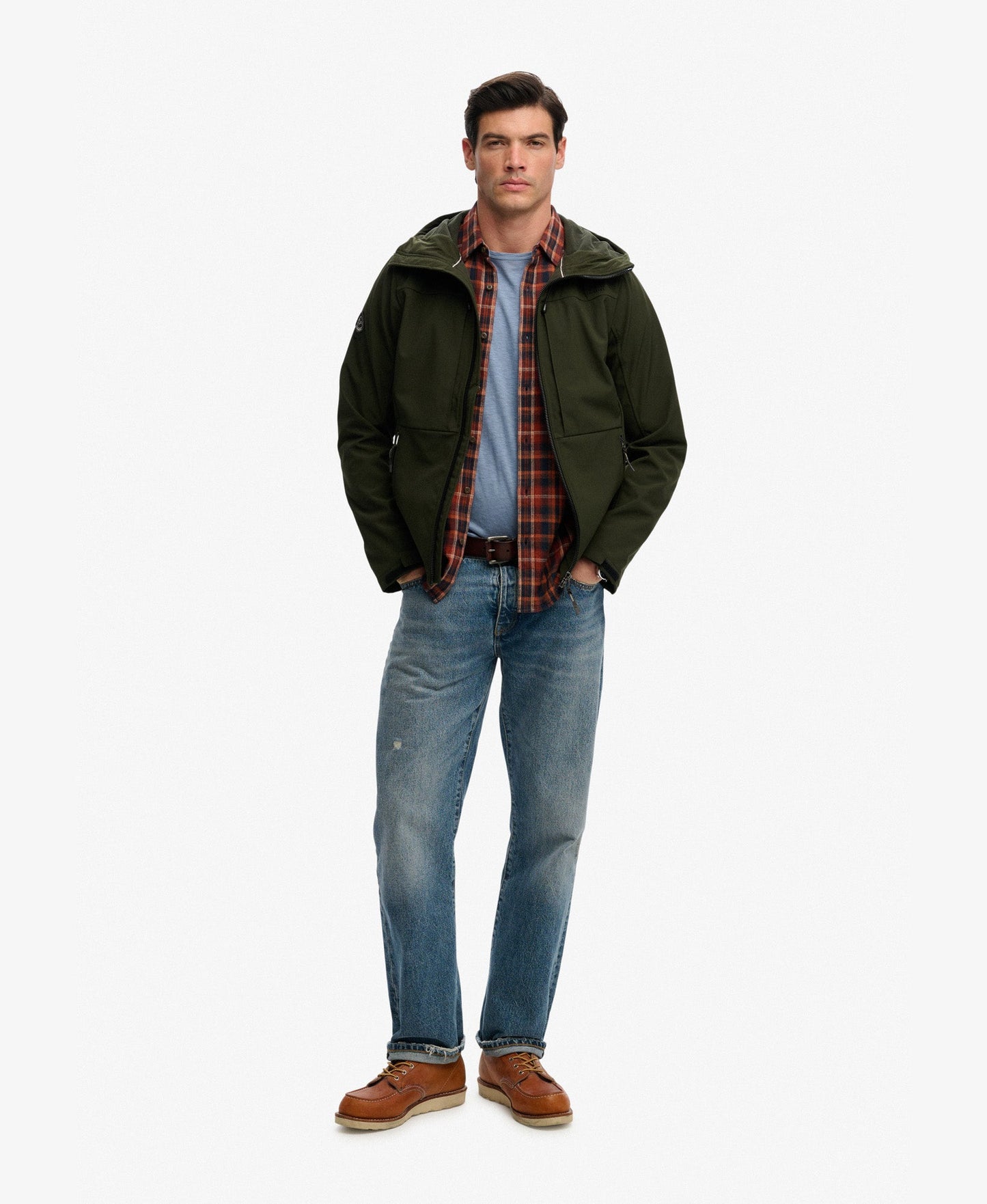 Hooded Softshell Trekker Jacket | Surplus Goods Olive Green