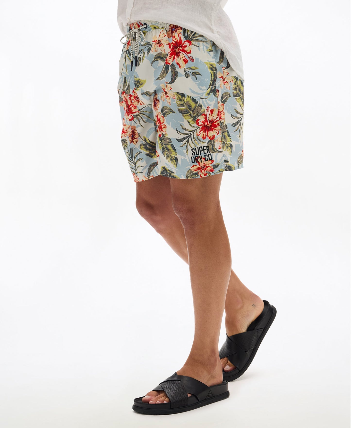 Hawaiian Print 17'' Swim Short | Aloha Shadow
