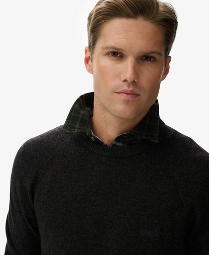 Wool Blend Jumper | Midnight Charcoal Marle