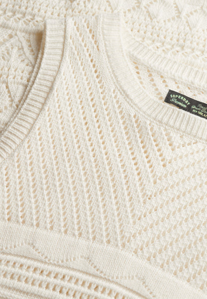 Crochet Mini Slim Fit Dress | Desert Bone Off White